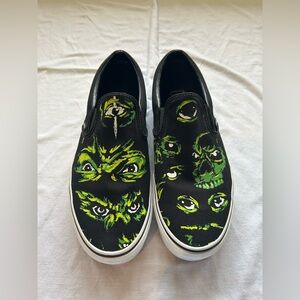 Vans Glow in the dark Skull slip on sneakers